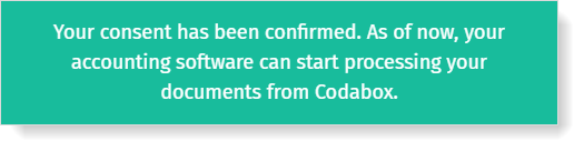 Consent confirmed in MyCodaBox