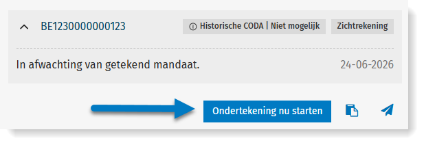 Mandaten tekenen via MyCodabox