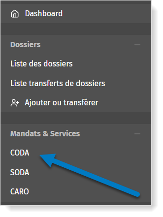 Gérer les mandats CODA dans MyCodaBox