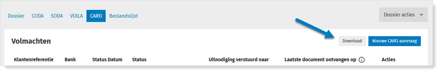 CARO-bestanden downloaden uit MyCodabox