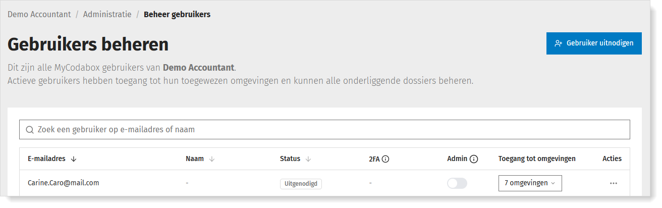 Overzicht: gebruikers beheren