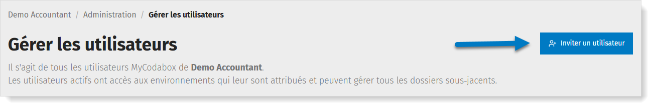 Inviter un utilisateur dans MyCodabox