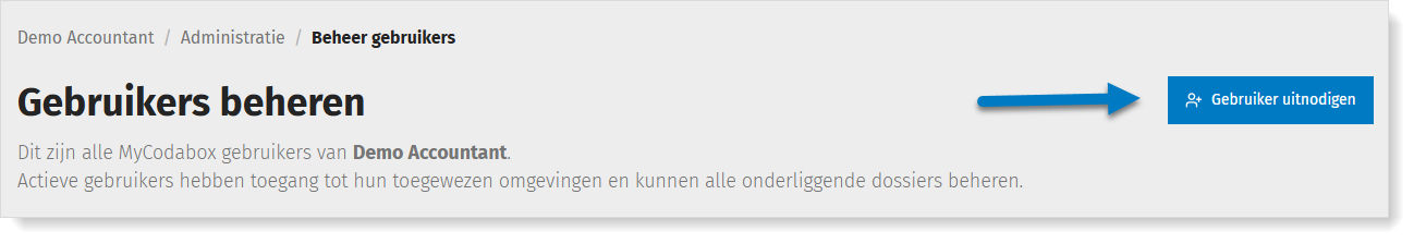 Een gebruiker uitnodigen op MyCodabox
