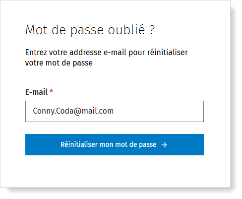 Faire un reset du mot de passe MyCodaBox
