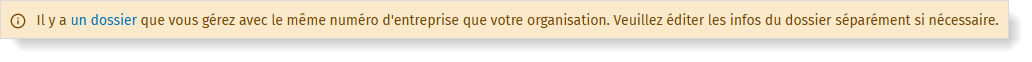 Modifier les données du dossier séparément