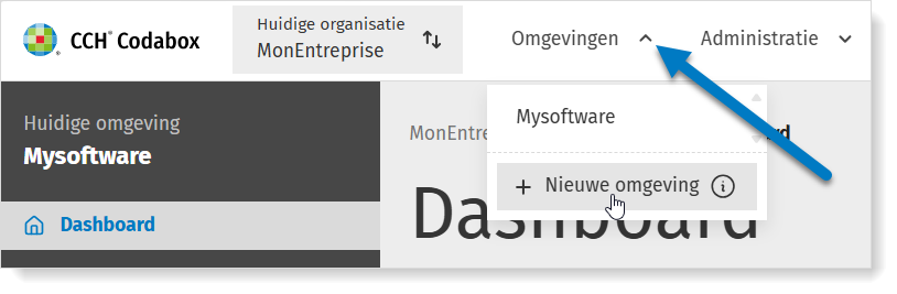 Nieuwe omgeving toevoegen