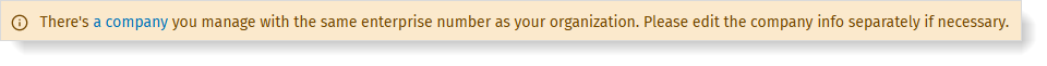 Edit company separately