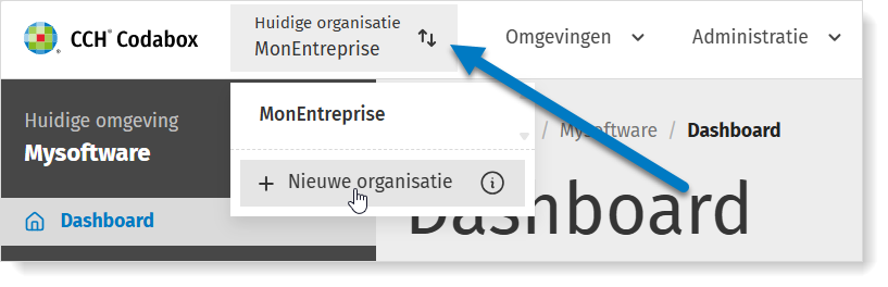 Nieuwe organisatie toevoegen