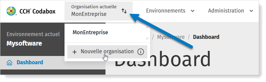 Ajouter nouvelle organisation