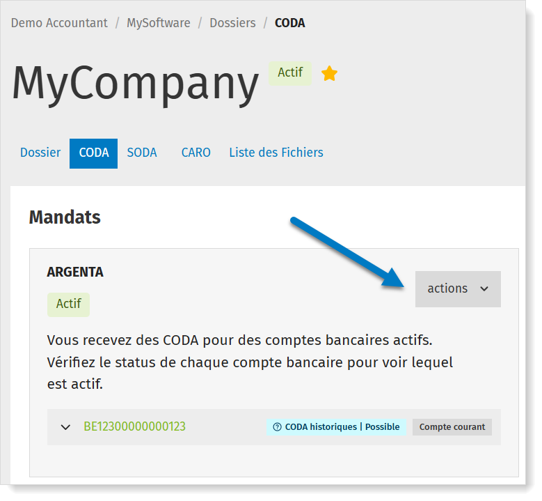 Archiver un mandat