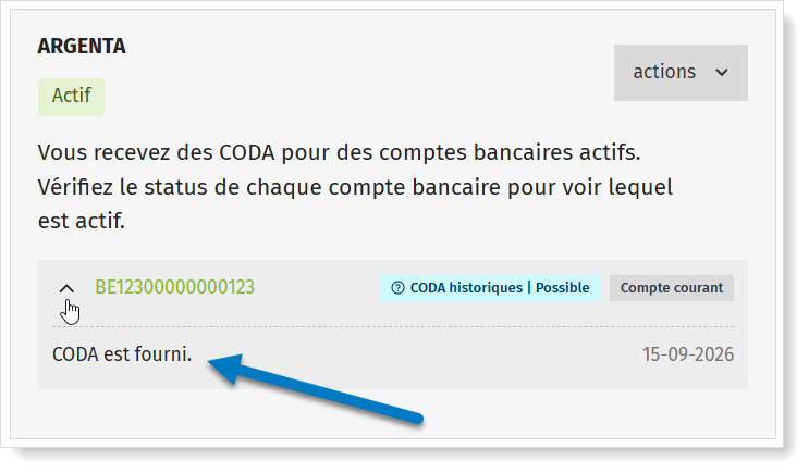 Etat d'un compte dans MyCodabox