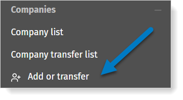 Add a company in MyCodabox