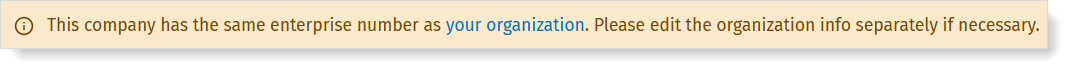 Edit organization's info
