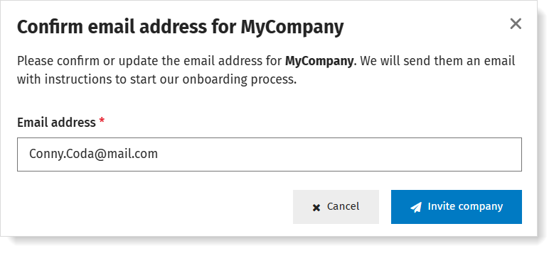 Confirm the invitation