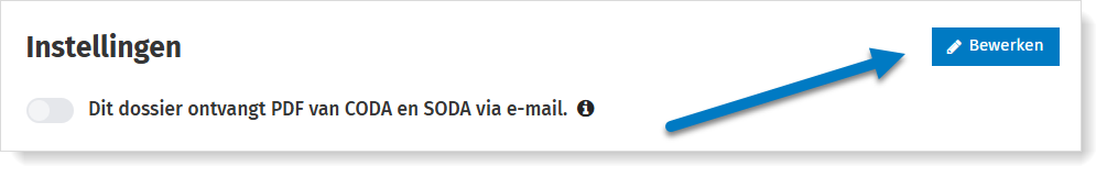 Instelling voor verzenden PDF naar klant