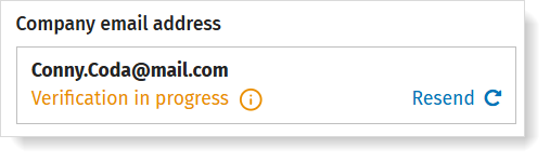 Via MyCodaBox, you can resend the invitation to your client to verify his/her e-mail address