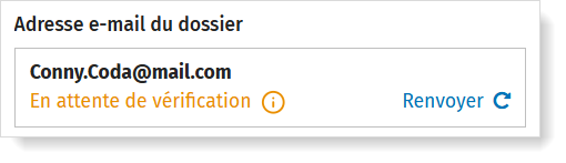 Via MyCodaBox, vous pouvez renvoyer l'invitation de vérification de son adresse e-mail à votre client
