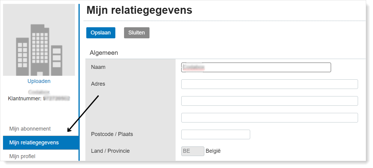 Exact Online - Mijn Relatiegegevens