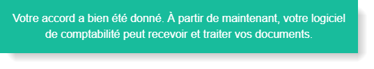 Consentement confirmé dans MyCodaBox