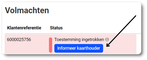 CARO voor KBC - toestemming ingetrokken: informeer de kaarthouder