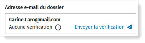 Via MyCodaBox, vous pouvez générer vous même la demande de vérification de l'adresse e-mail de votre client