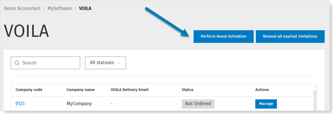 Activate VOILA via Boost in MyCodabox