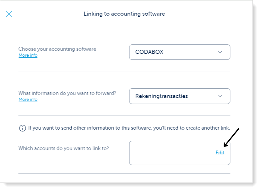 Linking to accounting software
