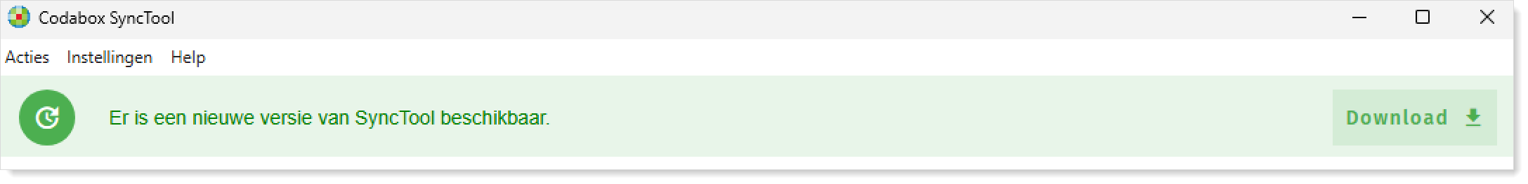 Nieuwe versie update SyncTool