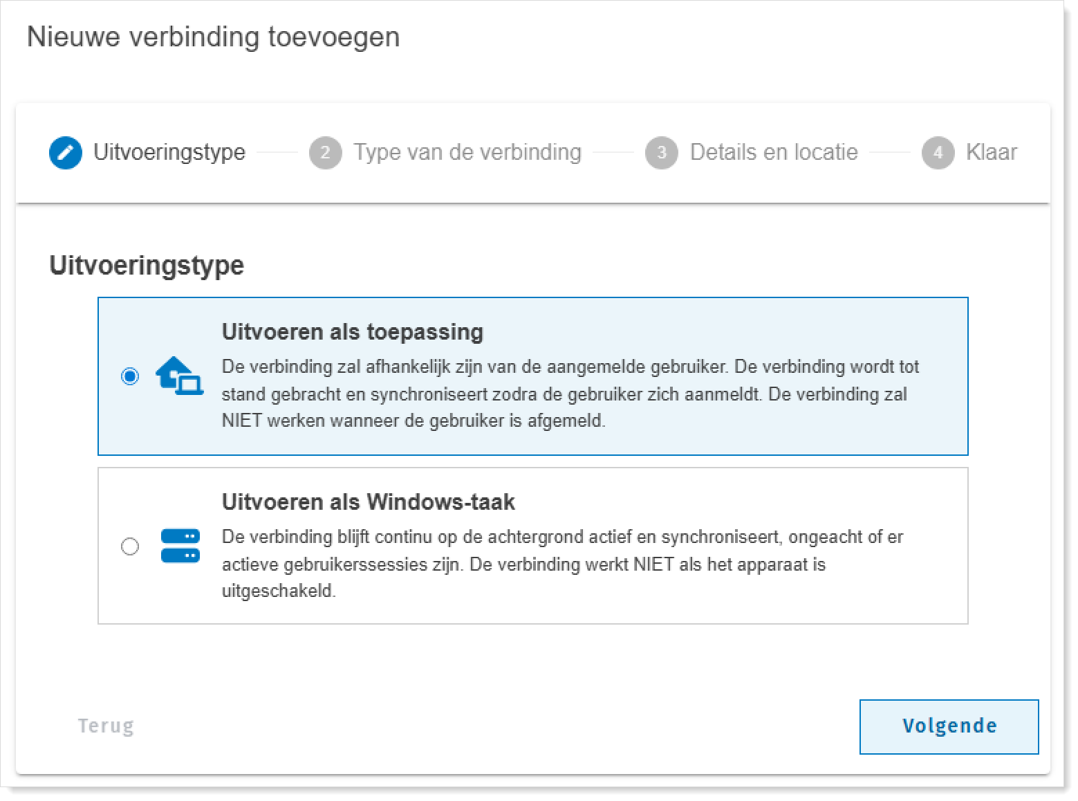 Werkwijze van de verbinding