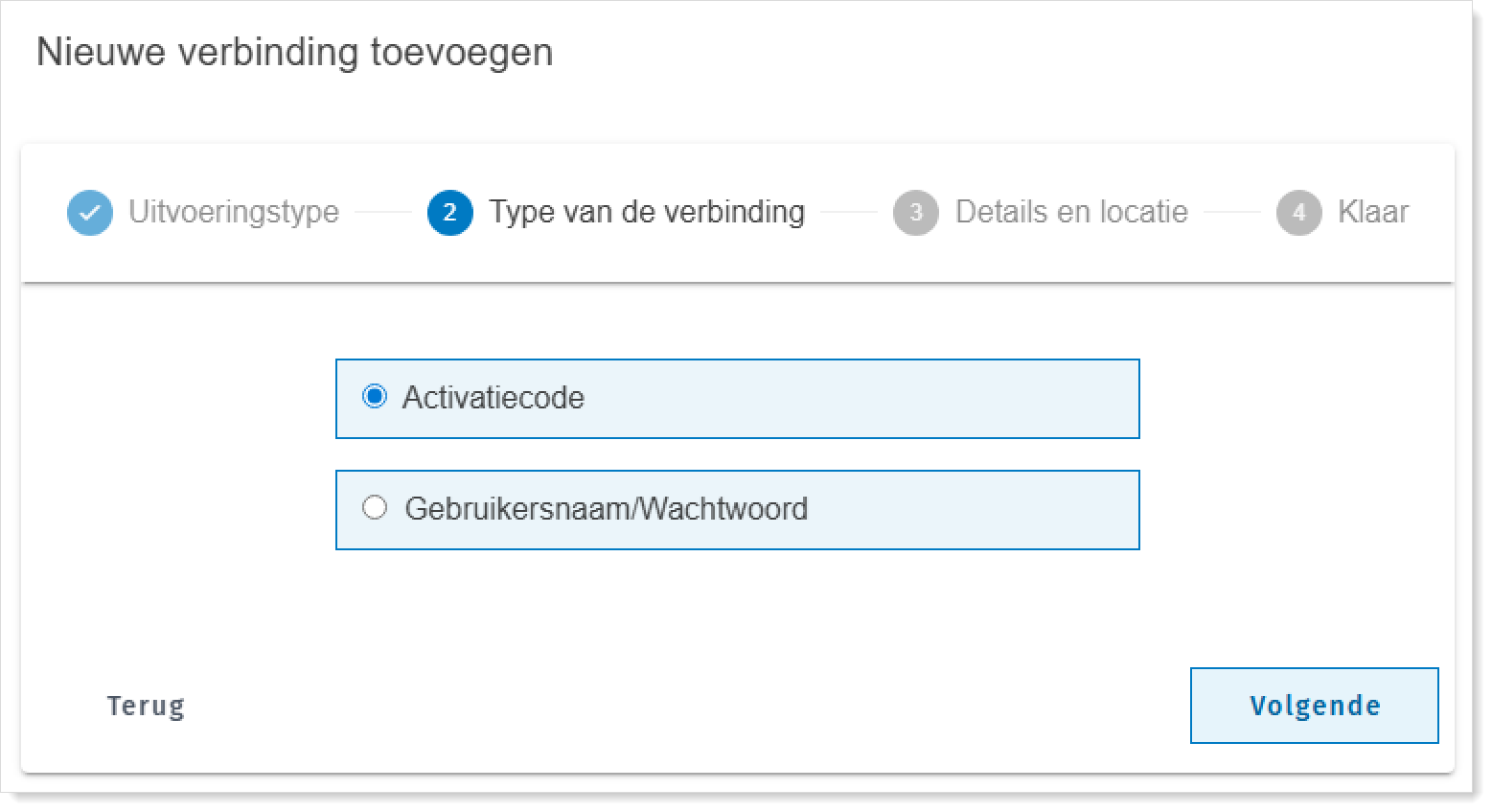 Het type verbinding