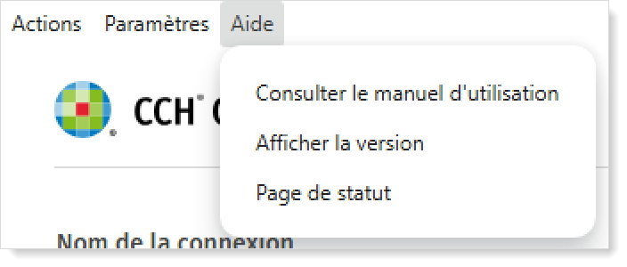Menu SyncTool Aide