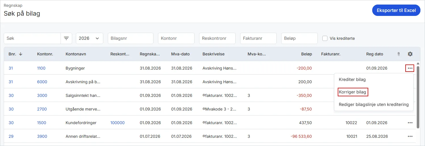 Korrigere bilag fra bilagsregistrering 1.png Korrigere bilag fra bilagsregistrering 1.png