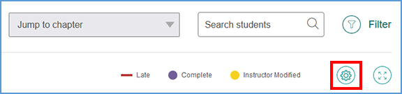 Gradebook setting icon.