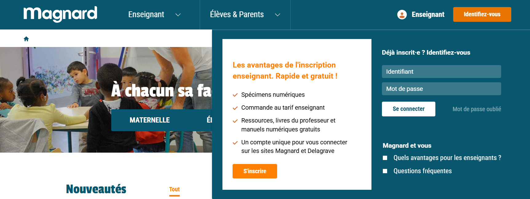 Site Magnard - Identifiez-vous