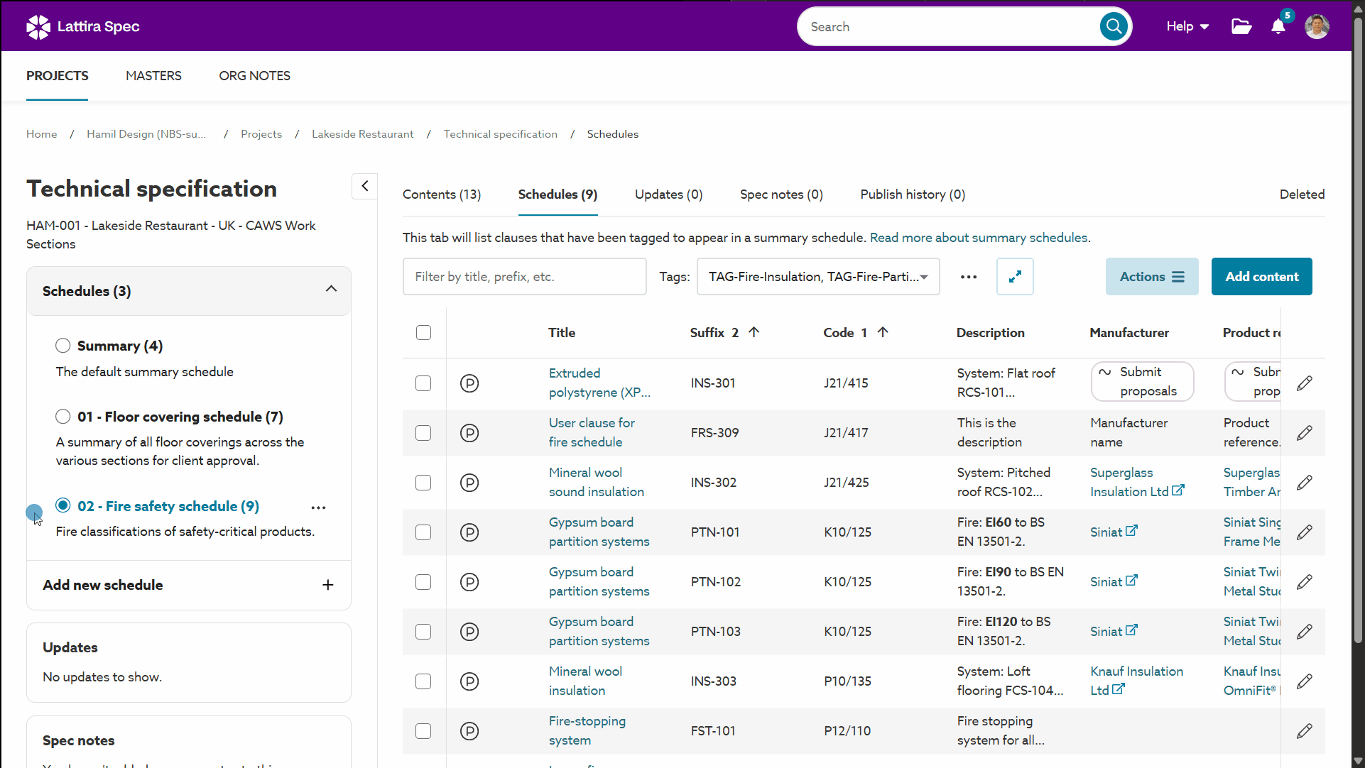 A screen capture showing how to assign tags when adding content to your custom schedule.