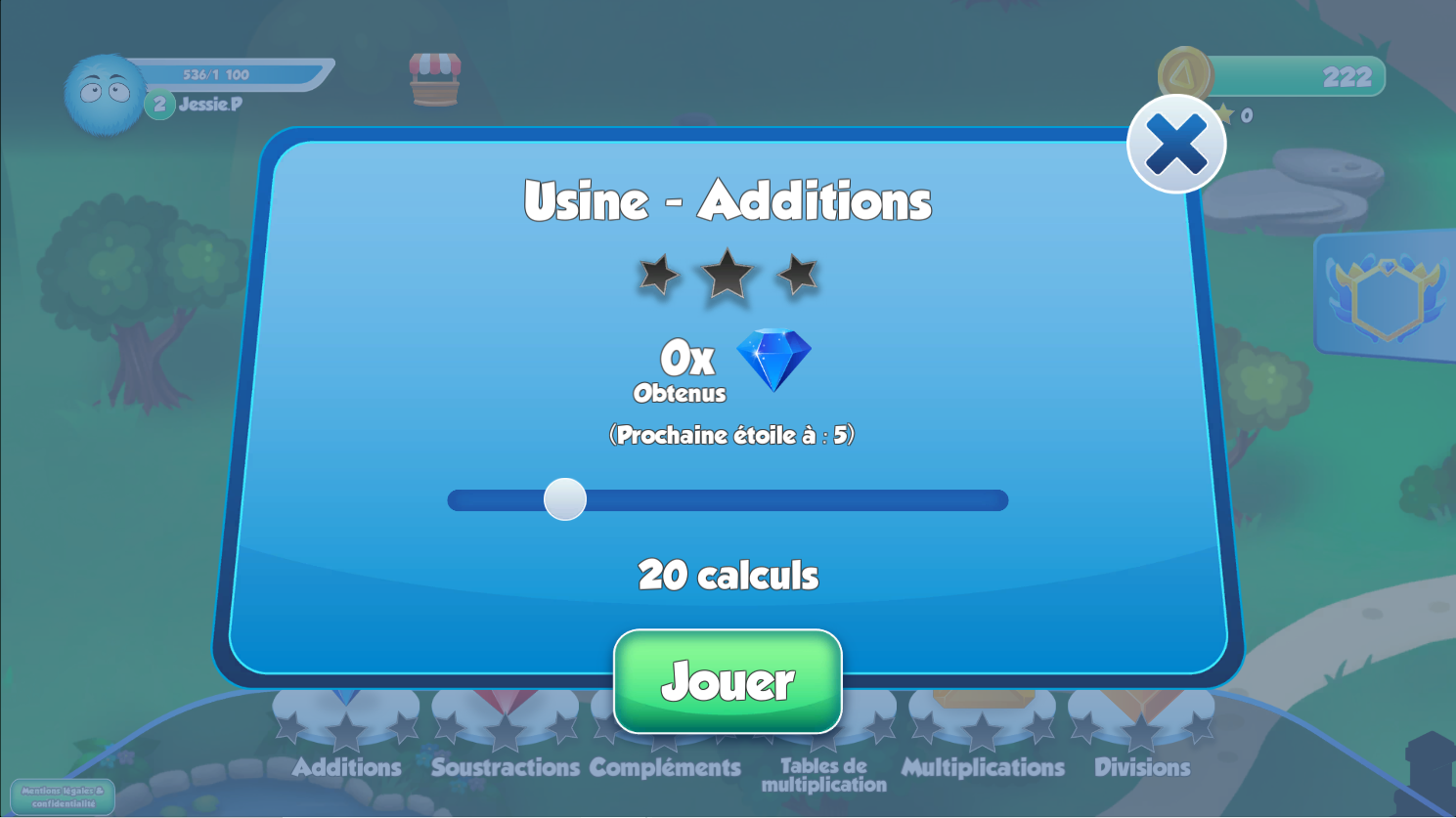 Choisir le nombre de calculs à faire