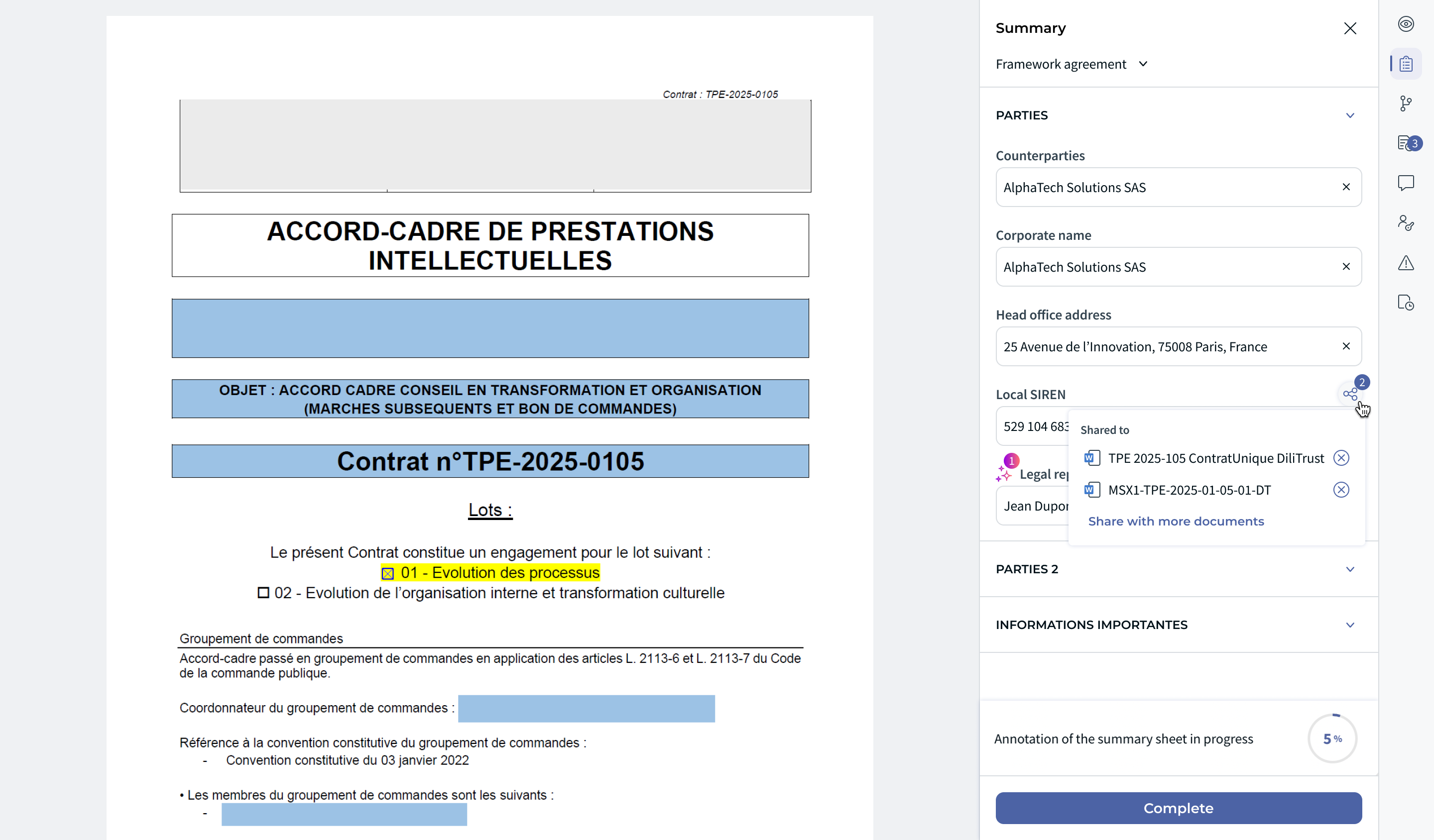 Figure 3: Shared attribute and target count