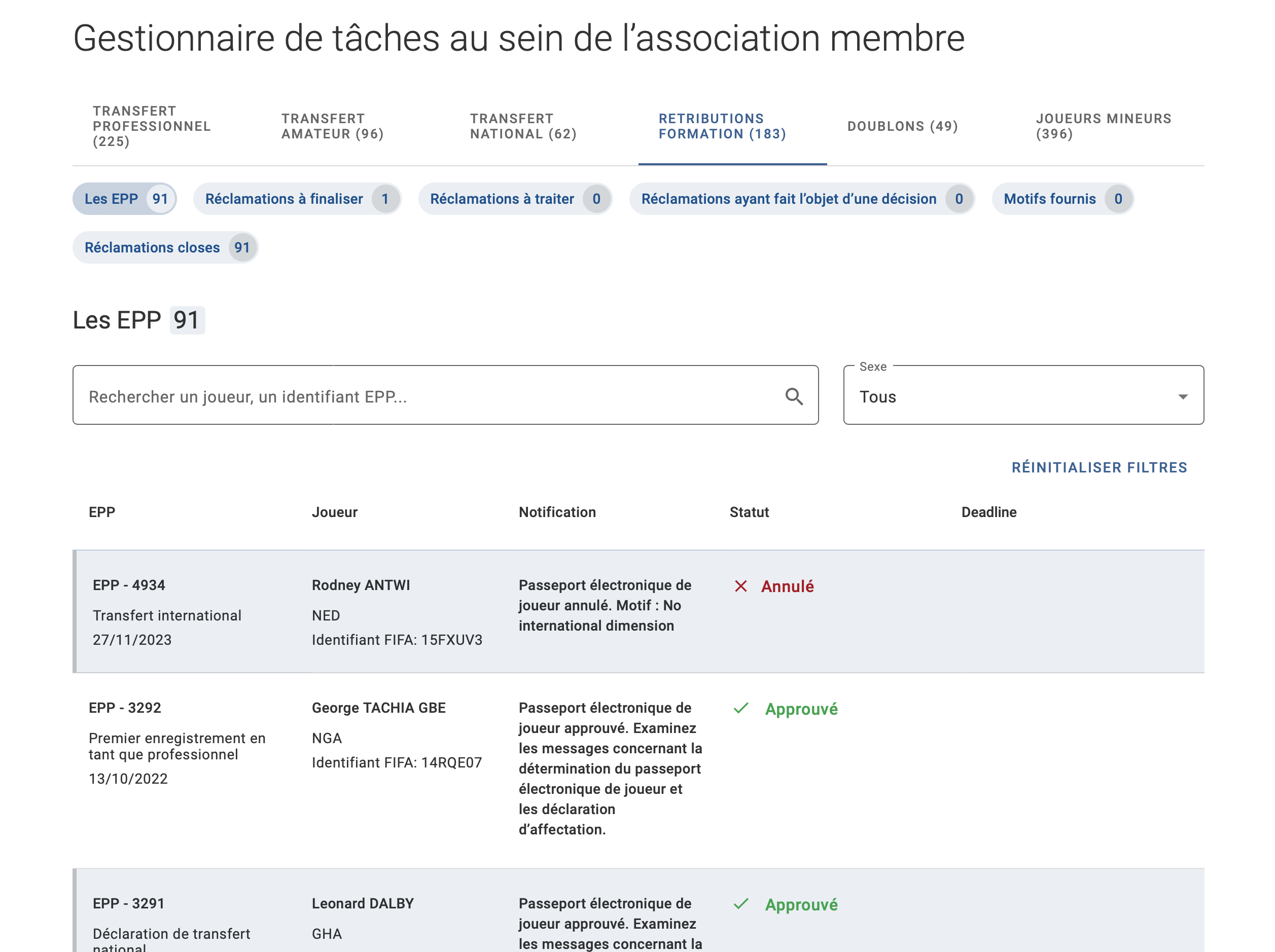 Gestionnaire de tâches au sein de l’association membre