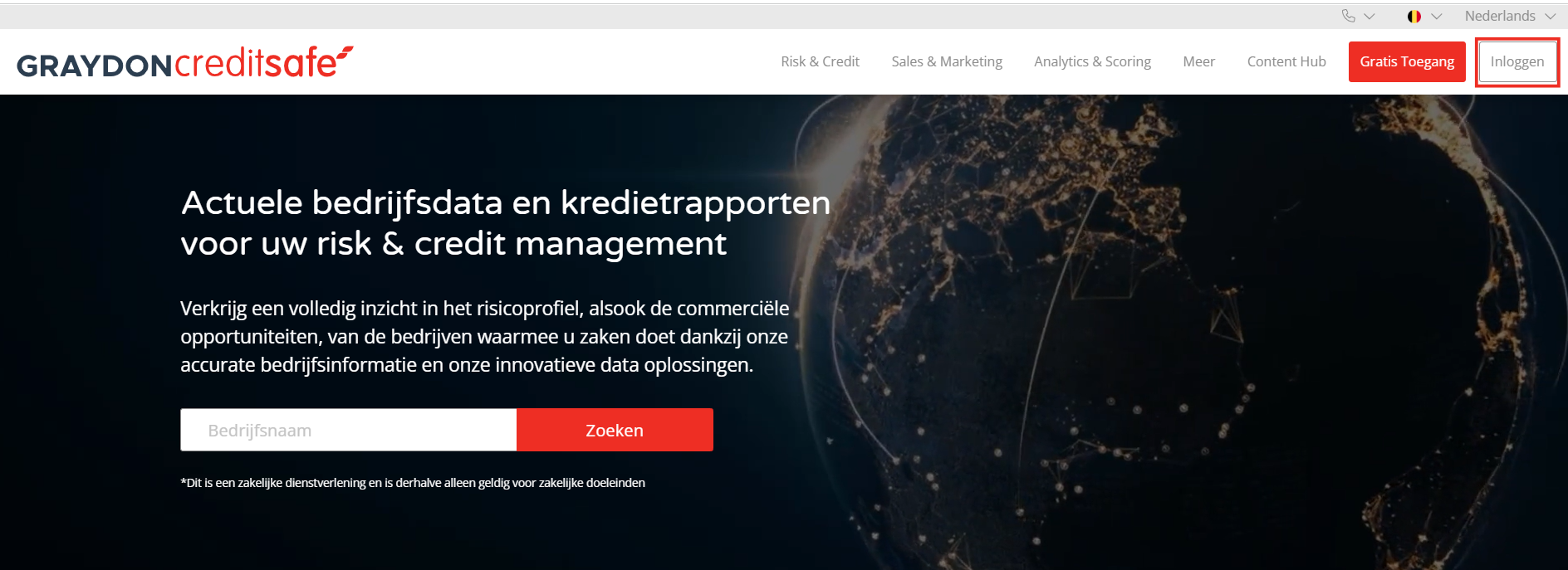 GraydonCreditsafe inloggen