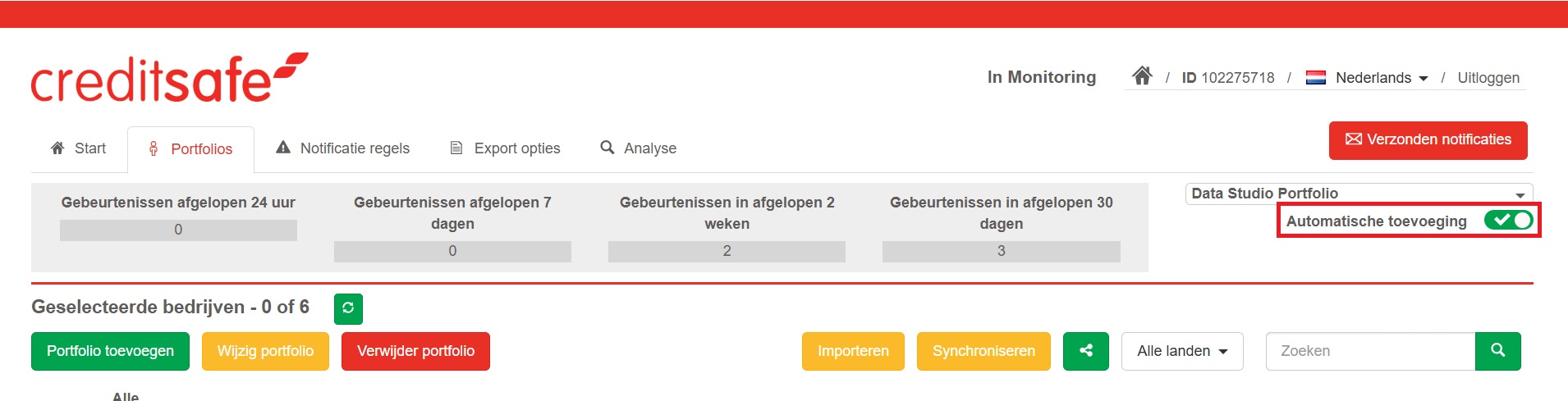 Monitoring - automatische monitoring