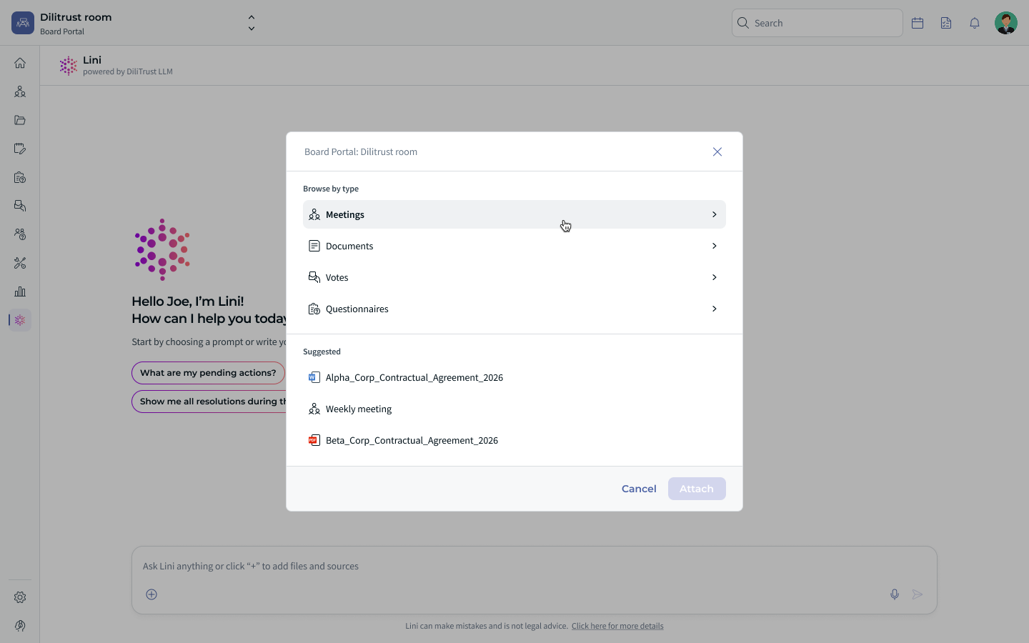The Explore sources window, with content types to browse and suggested items