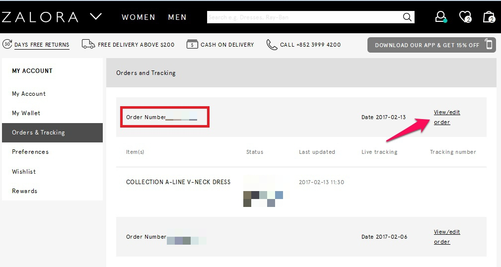 eInvoice Zalora Hong Kong