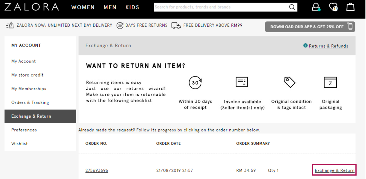 Grab Delivery x Ninja Van Return Pick Up Service Zalora