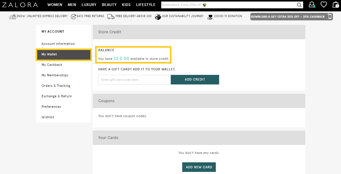 Payment Options Zalora Singapore