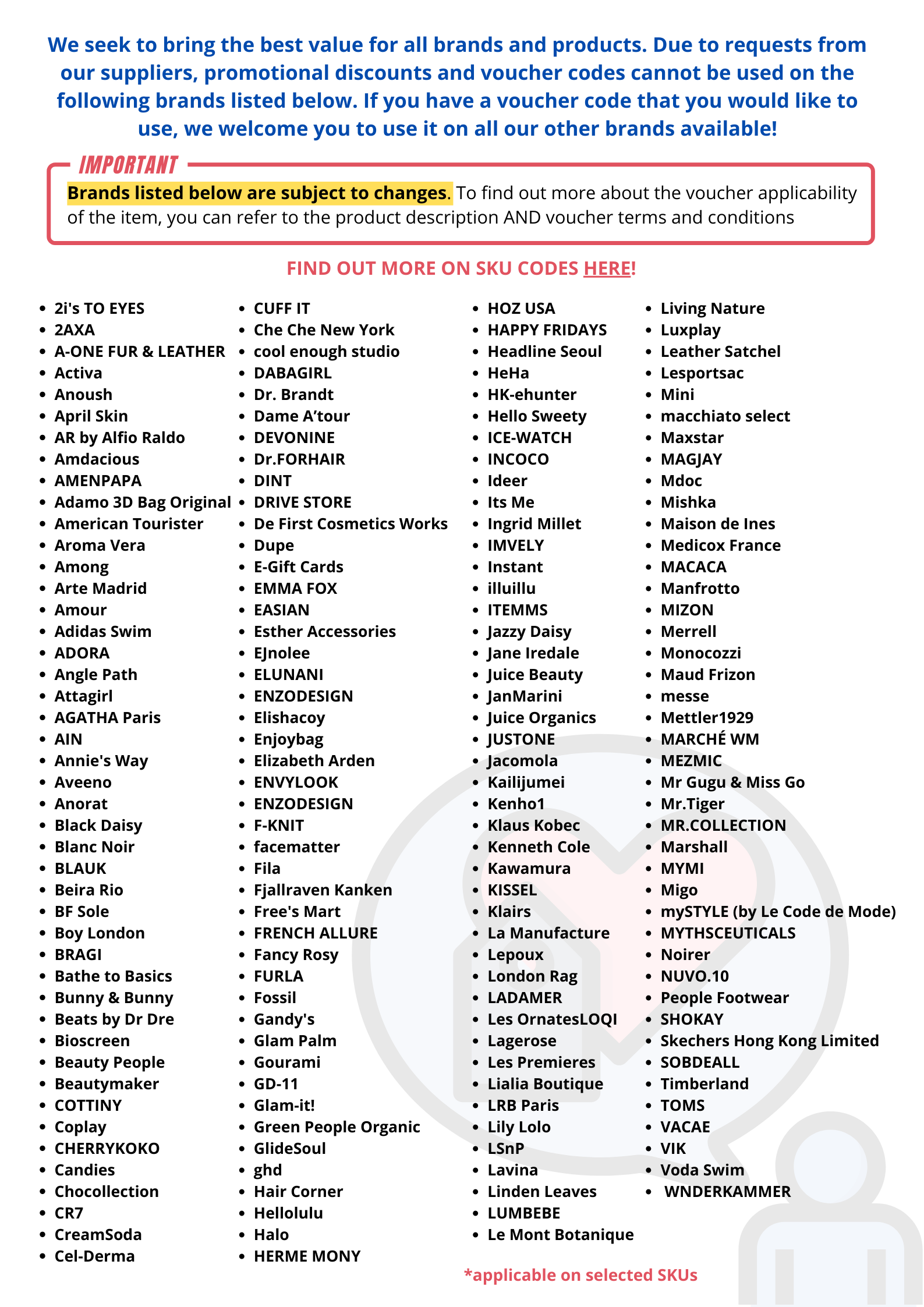 Brand Exclusions Zalora Hong Kong