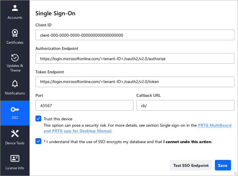 Enter your SSO credentials