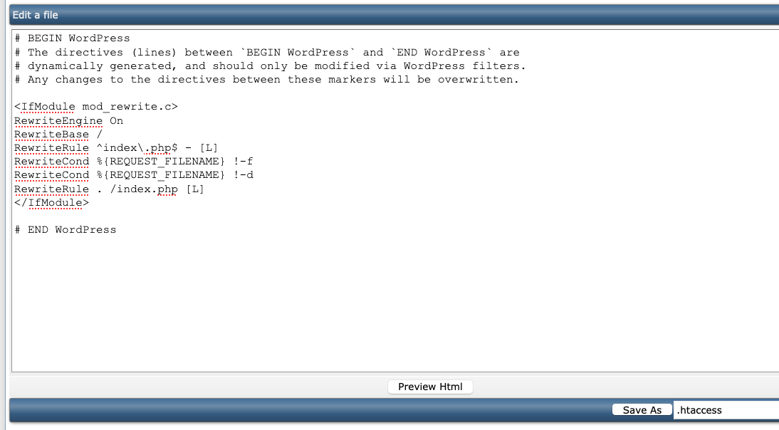 Standaard .htaccess als WordPress gebruiker.