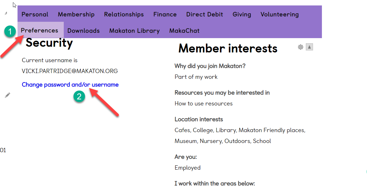 How Do I Change My Username Or Password The Makaton Charity