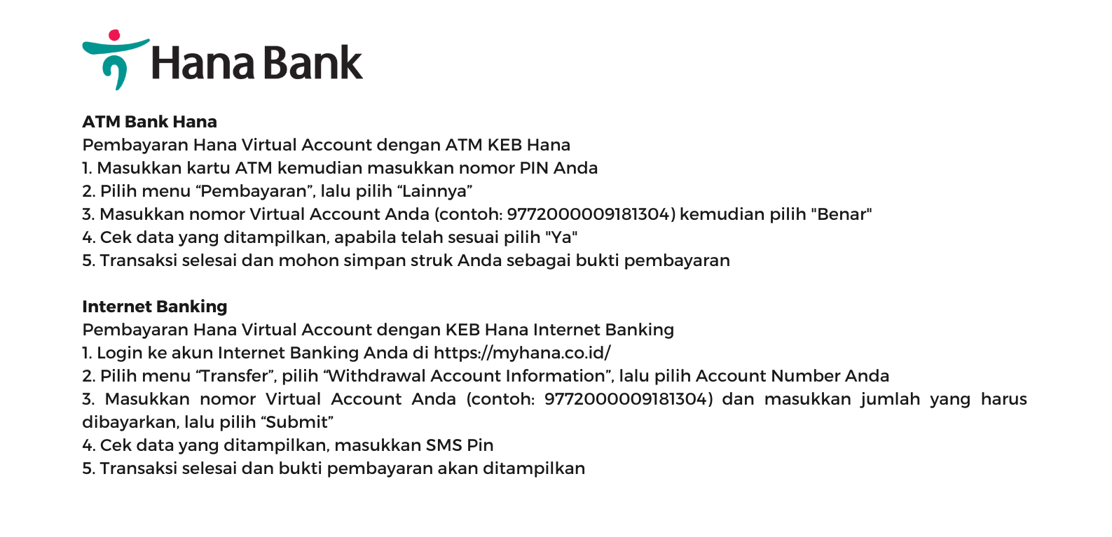 Cara Pembayaran Menggunakan Bank Transfer Virtual Account Zalora ID