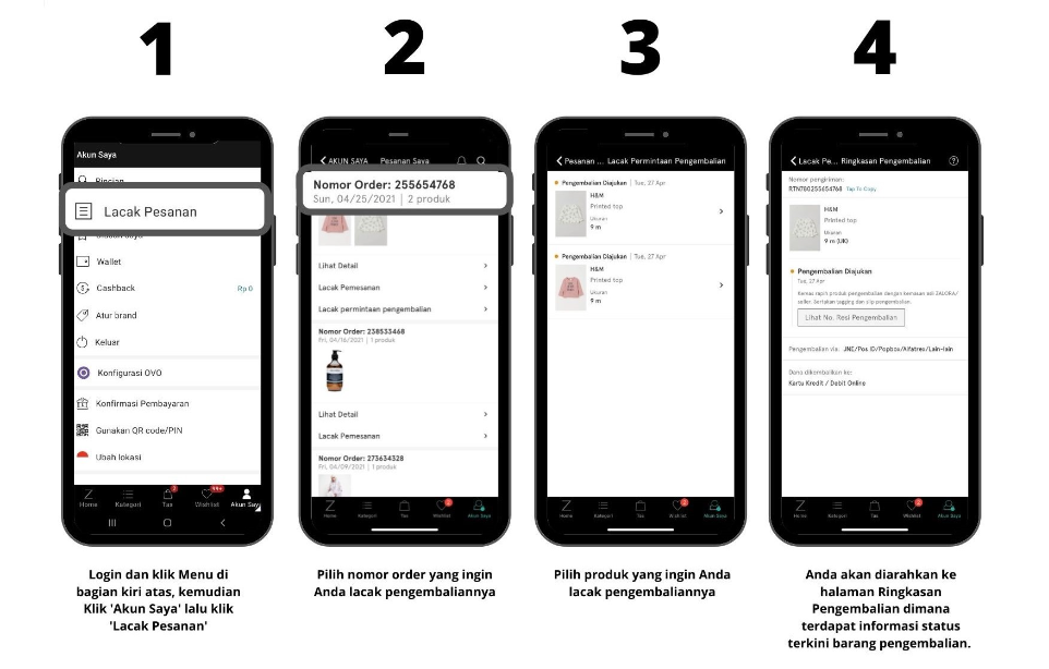 Lacak Status Pengembalian Zalora ID